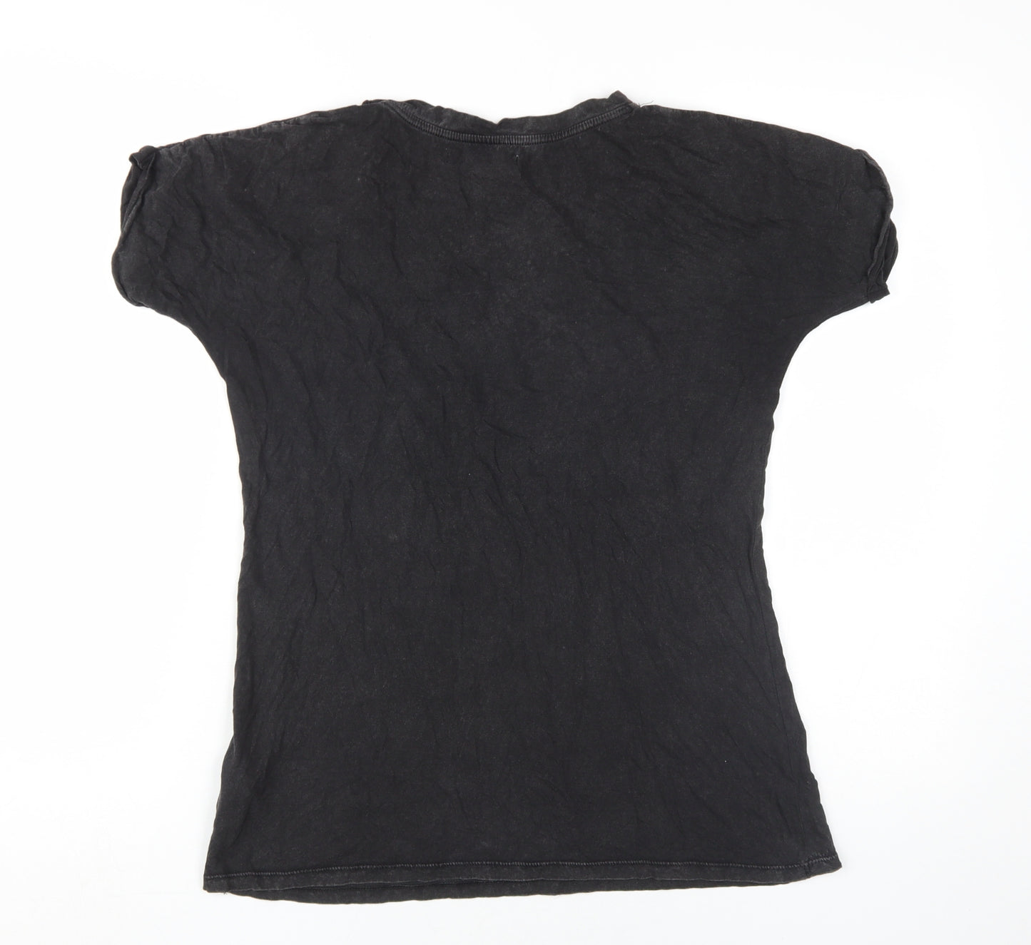 Zara Women's Black Rock T-Shirt S Slim Fit