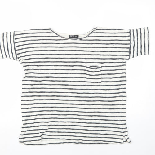 Topshop Women's Striped T-Shirt - Size 8 - Multicolour