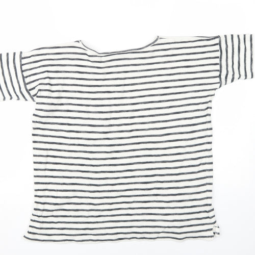 Topshop Women's Striped T-Shirt - Size 8 - Multicolour