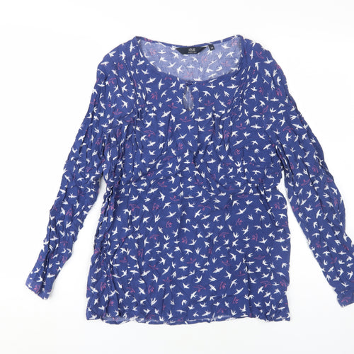 ISLE Essentials Women's Blue Blouse Long Sleeve Size 14