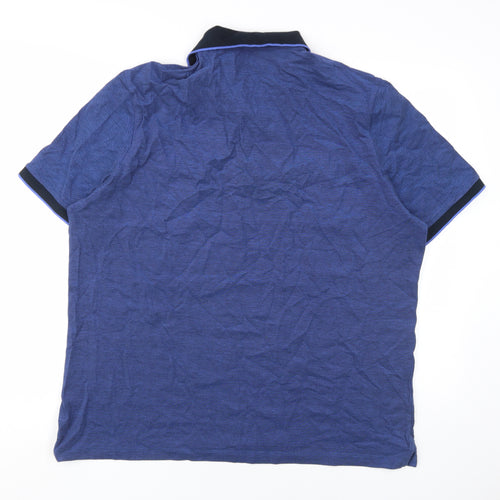 Marks and Spencer Men's Blue Polo Shirt 2XL