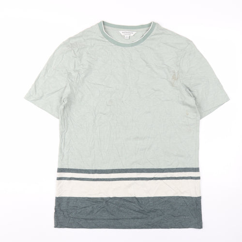 Marks and Spencer Men's Green Colourblock T-Shirt, M