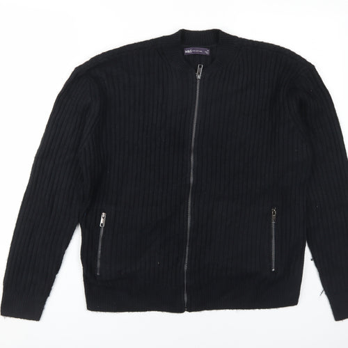 Marks and Spencer Women's Black Full Zip Jumper M