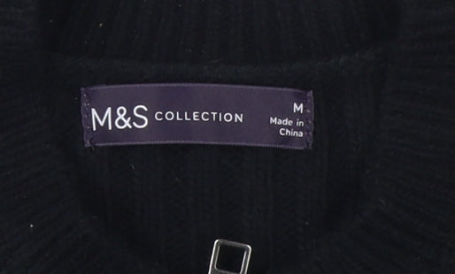 Marks and Spencer Women's Black Full Zip Jumper M