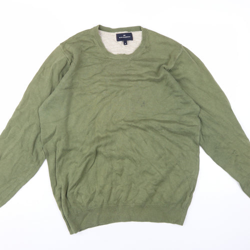 Marks & Spencer Men's Green Cotton Pullover Jumper M