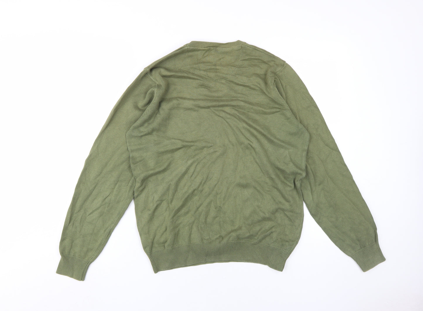 Marks & Spencer Men's Green Cotton Pullover Jumper M