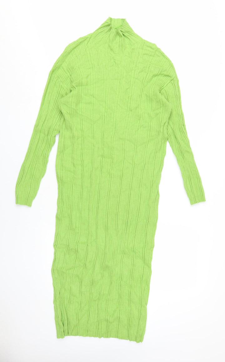 Zara Women’s Green Midi Bodycon Dress Size M