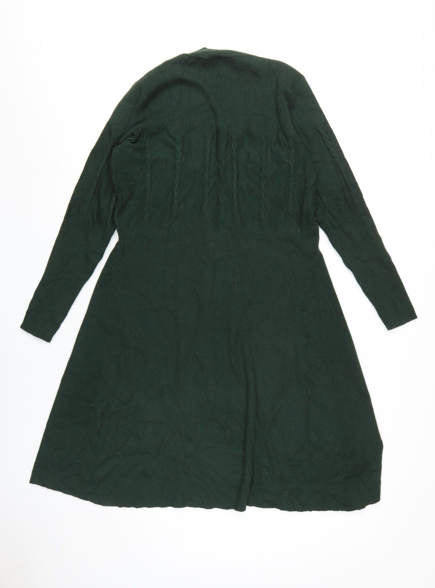 M&Co Women’s Green Long Sleeve Knit Dress