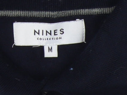 Nines Collection Men's Black M Collared Pullover Jumper