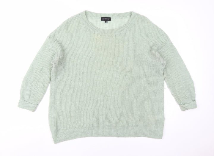 Topshop Women's Green Pullover Jumper Size 12