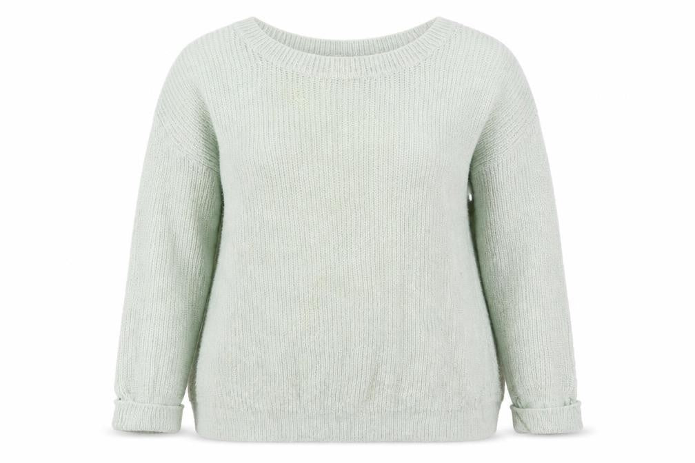 Front view of Topshop Women's Green jumper, size 12