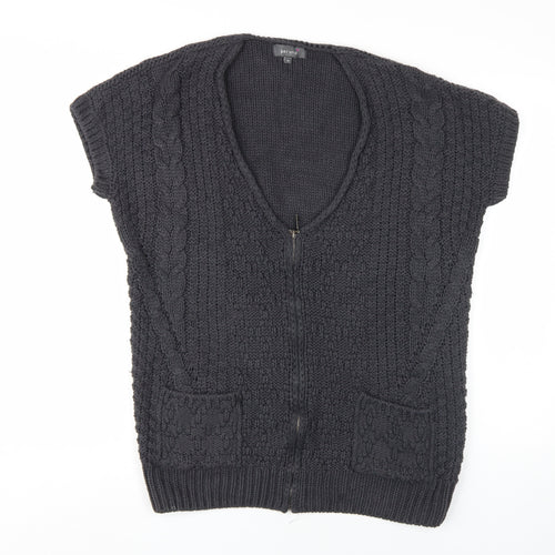 Marks and Spencer Women's Black Zip Cardigan Size 10