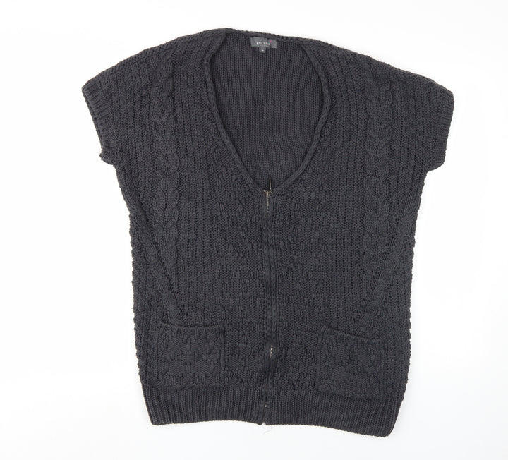 Marks and Spencer Women's Black Zip Cardigan Size 10
