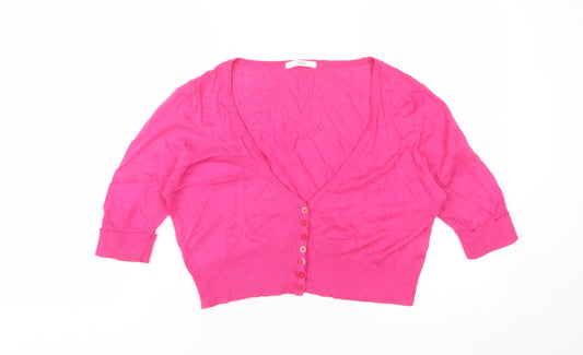 Marks and Spencer Women's Pink Cardigan Size 14