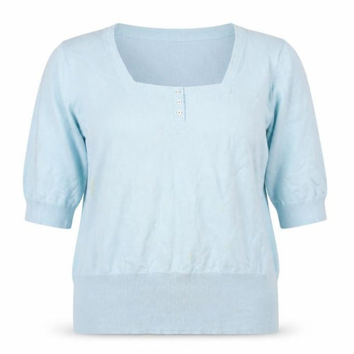 Debenhams Women Blue Size 20 3/4 Sleeve Jersey Top