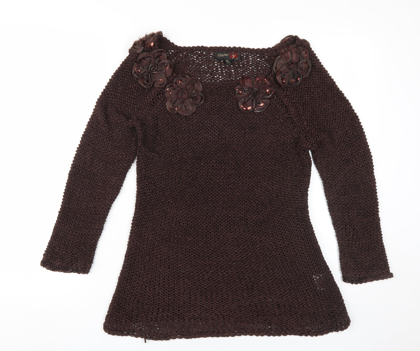 Stephen Y Women's Brown Pullover Jumper M