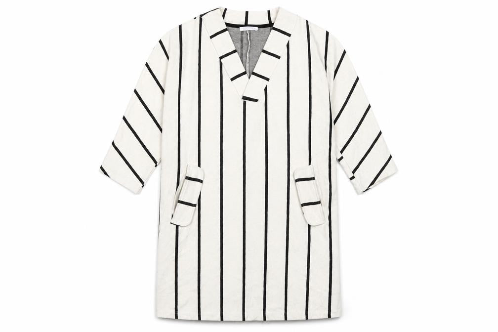 Zara Trafaluc Women's Black/White Striped Shift Dress XS