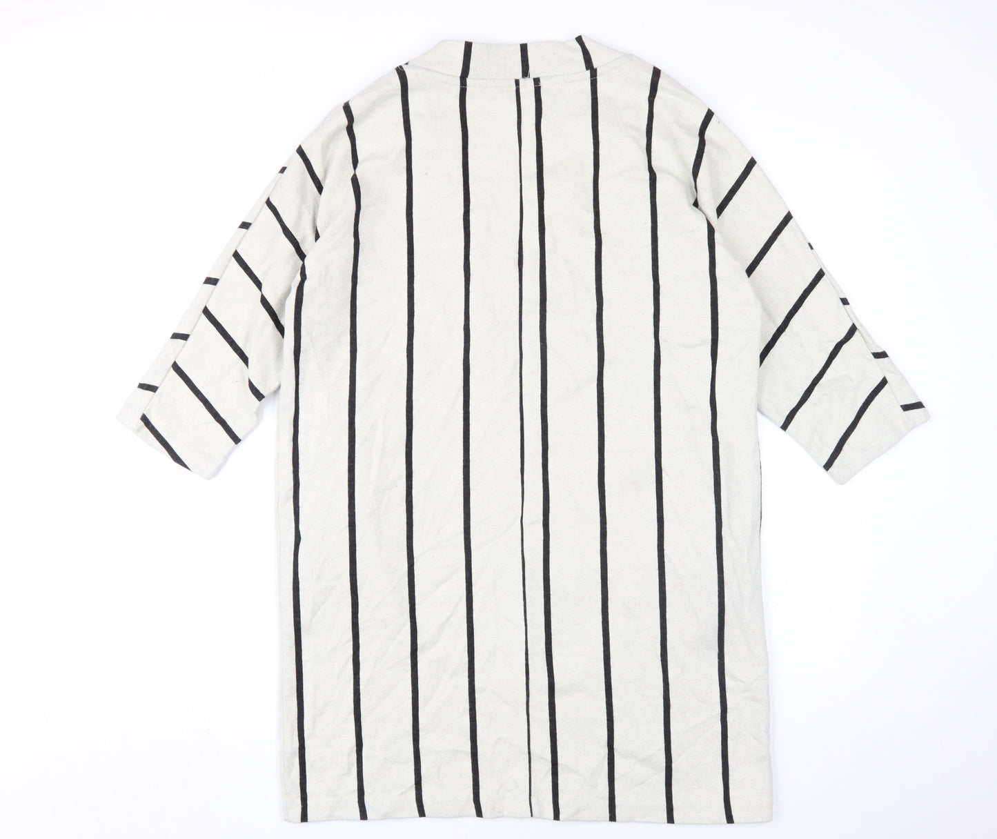Zara Trafaluc Women's Black/White Striped Shift Dress XS