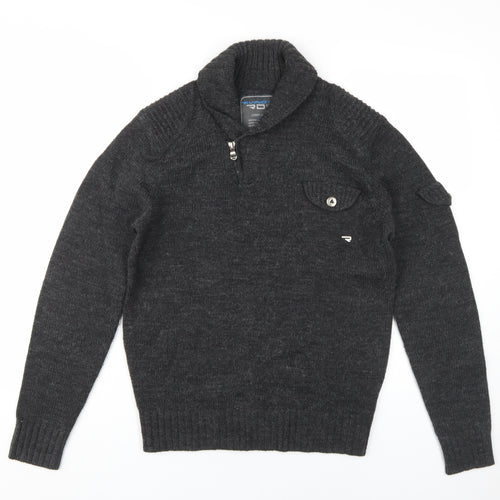Rivington Denim Men's Black High Neck Pullover, Size S