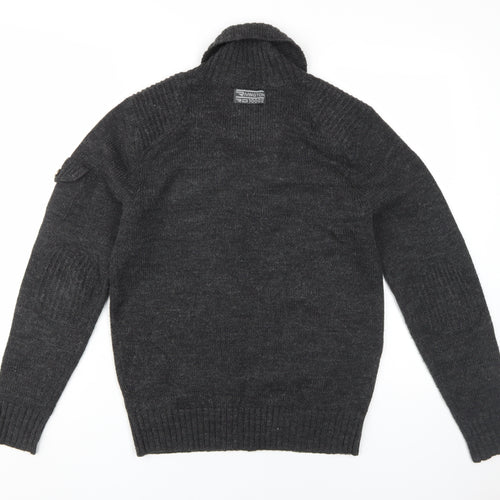 Rivington Denim Men's Black High Neck Pullover, Size S