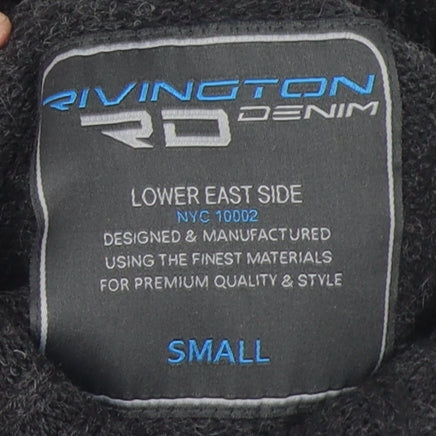 Rivington Denim Men's Black High Neck Pullover, Size S