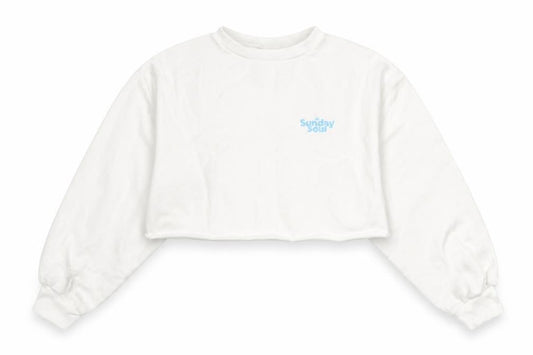 Front view of H&M Women's White Pullover Sweatshirt, size 12