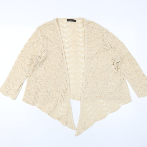 David Emanuel Women's Beige Knit Cardigan M