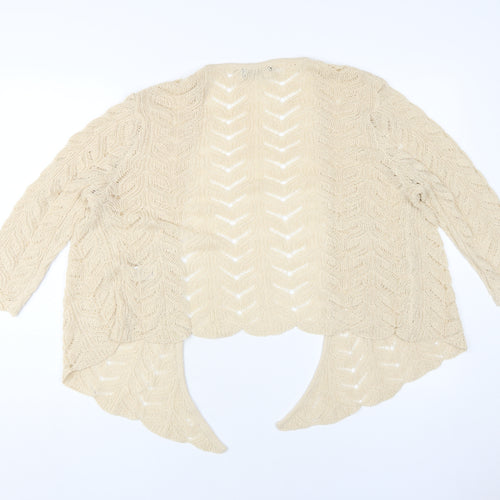 David Emanuel Women's Beige Knit Cardigan M