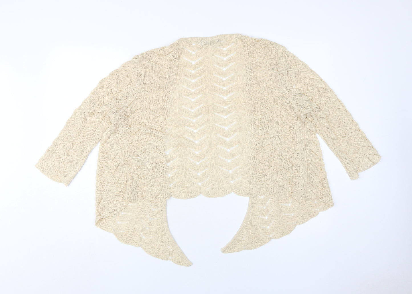 David Emanuel Women's Beige Knit Cardigan M