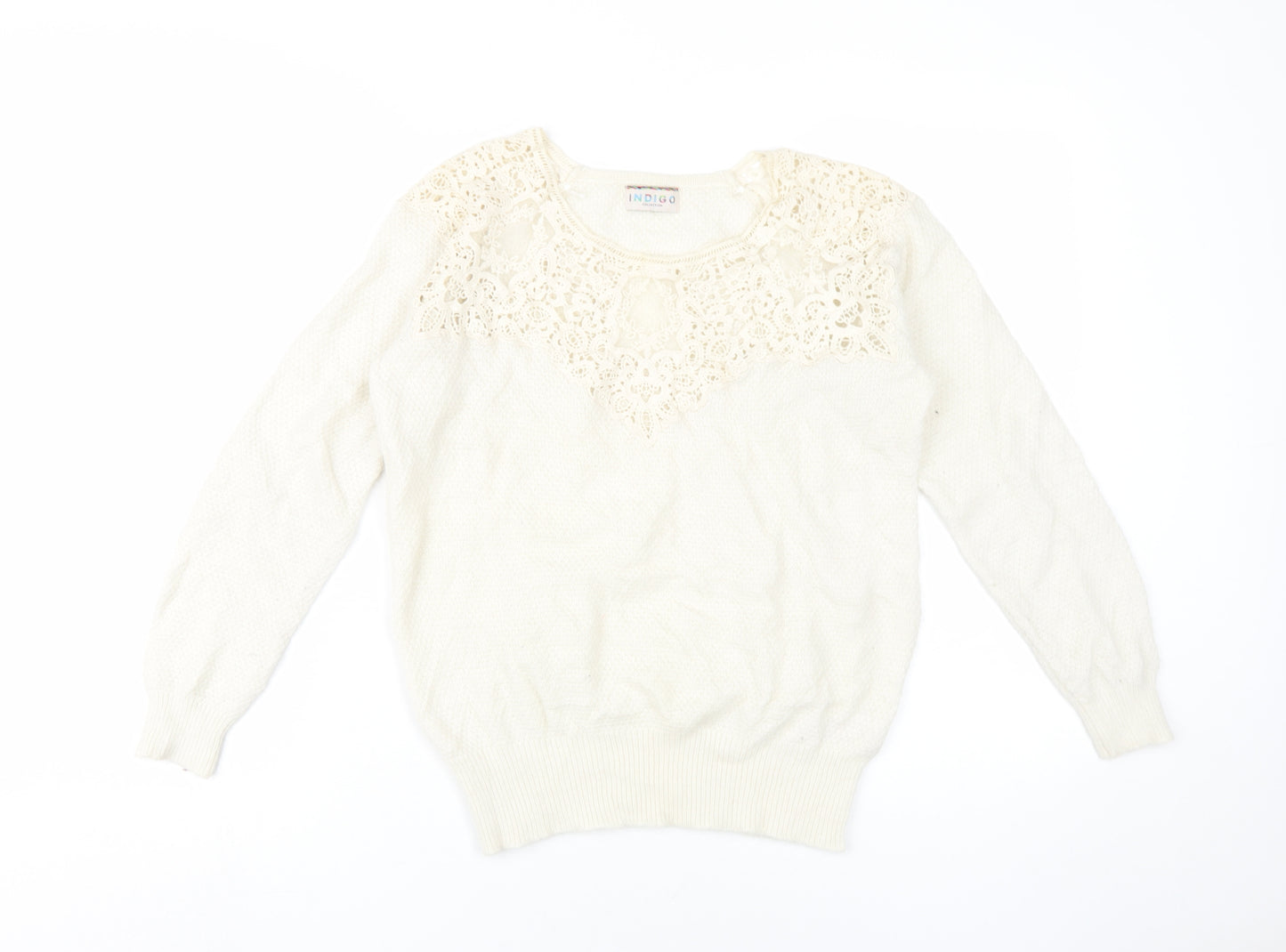Marks and Spencer Womens Ivory Pullover Jumper Size 14