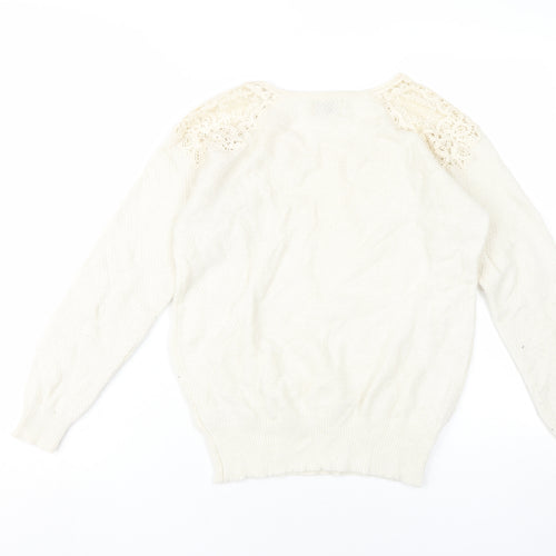 Marks and Spencer Womens Ivory Pullover Jumper Size 14