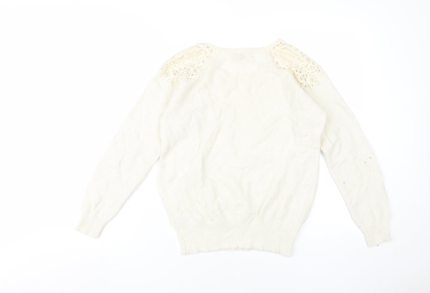 Marks and Spencer Womens Ivory Pullover Jumper Size 14
