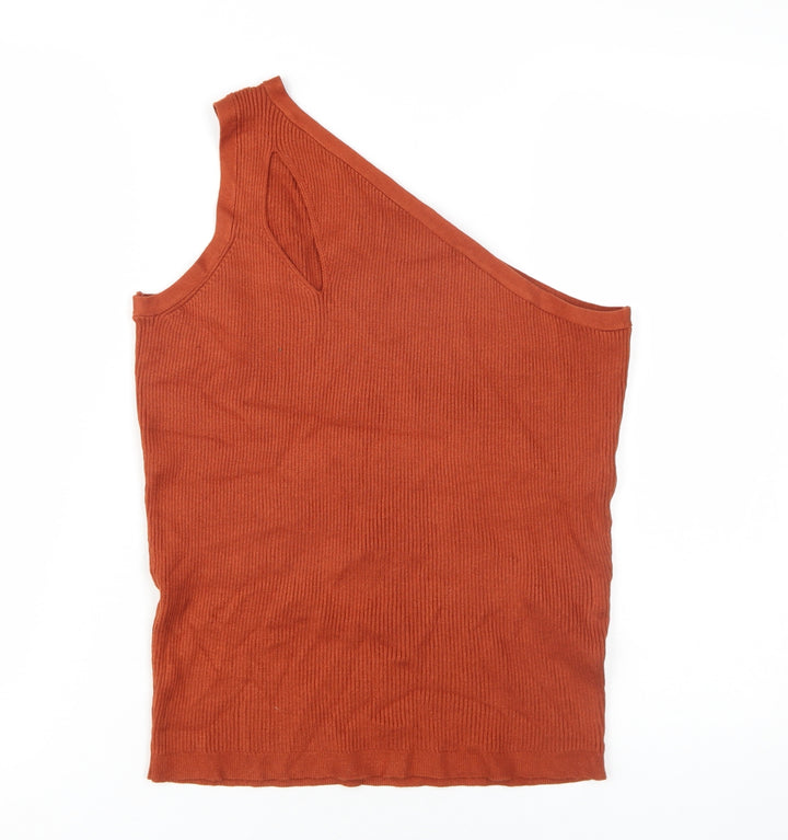 La Redoute Women’s Orange One Shoulder Camisole Tank L