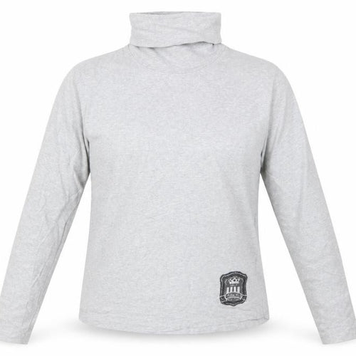 KYRA.K Women's Grey Roll Neck Long Sleeve T-Shirt M