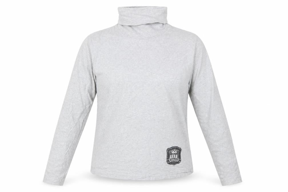 KYRA.K Women's Grey Roll Neck Long Sleeve T-Shirt M