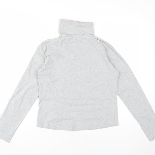 KYRA.K Women's Grey Roll Neck Long Sleeve T-Shirt M
