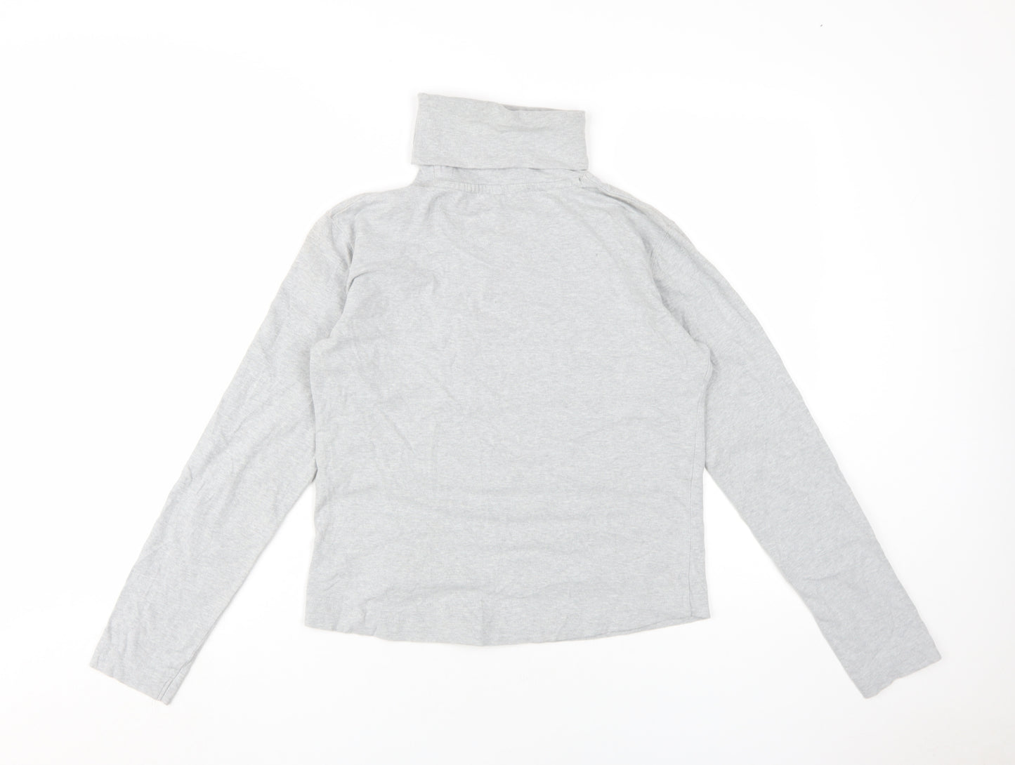 KYRA.K Women's Grey Roll Neck Long Sleeve T-Shirt M