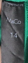 M&Co Women's Green Beaded Short Sleeve Top Size 14