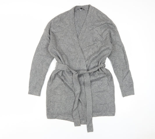 Warehouse Women's Grey Wrap Cardigan Size 8