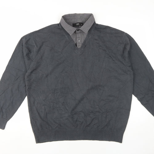 Next Men's XL Black V-Neck Pullover Jumper