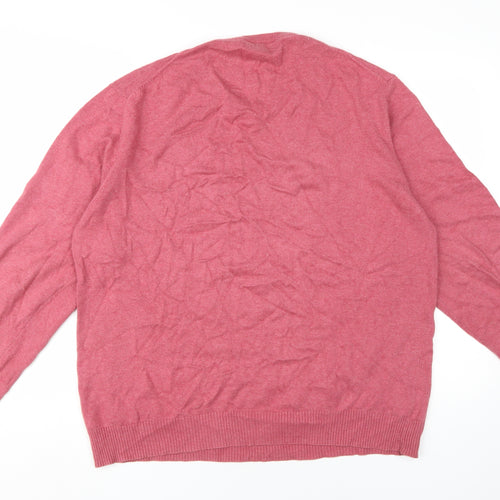 Peter Gribby Men's Red XL Cotton Pullover Jumper