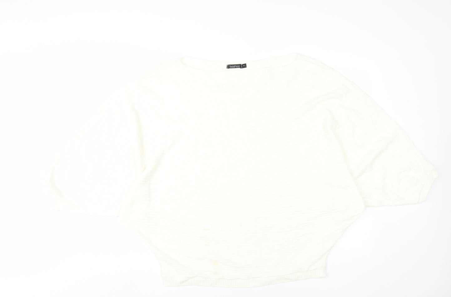 boohoo Women's White Knit Jumper M/L