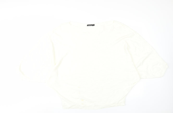 boohoo Women's White Knit Jumper M/L