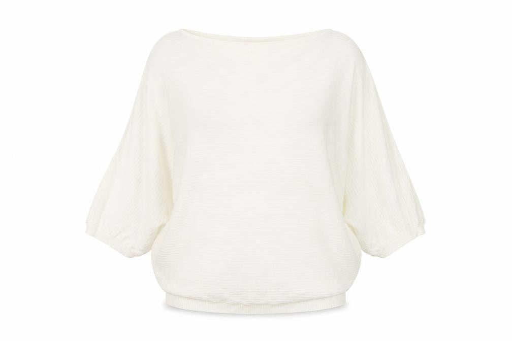 Front view of boohoo Women's White Knit Jumper M/L