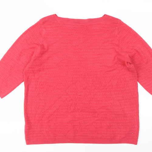Marks and Spencer Women's Red Pullover Jumper Size 20