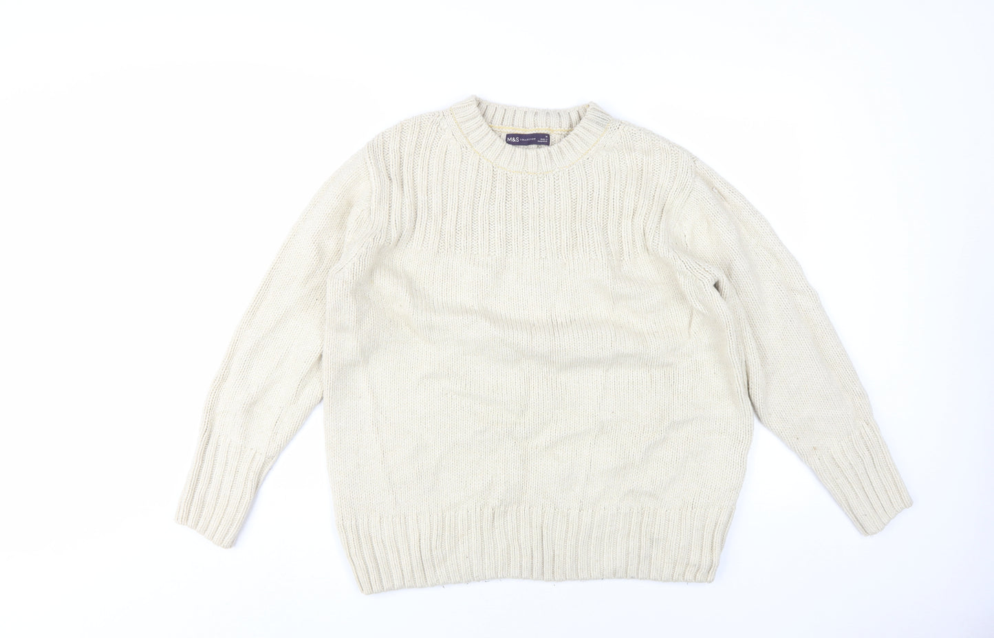 Marks and Spencer Women's Ivory M Pullover Jumper