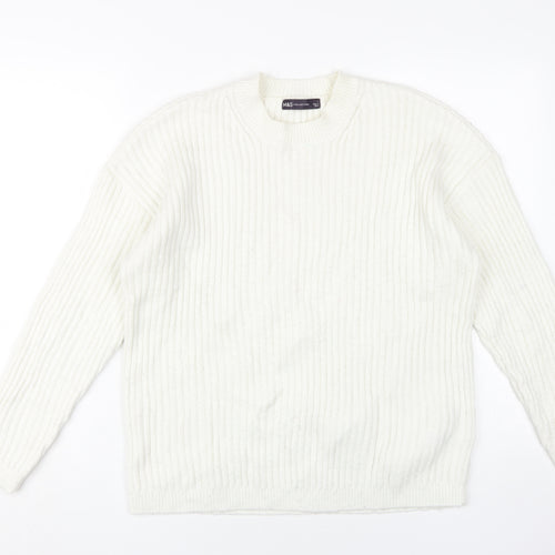 Marks and Spencer Women's White Pullover Jumper L