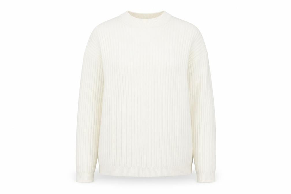 Front view of Marks & Spencer Women's White jumper L