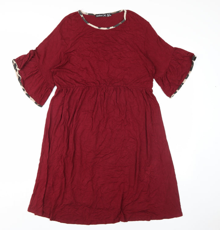 boohoo Women's Red A-Line Dress Size 12