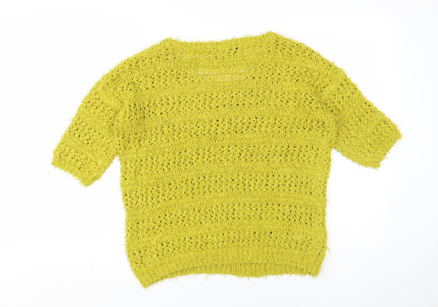 Next Women's Green Open-Knit Pullover Jumper, UK 12